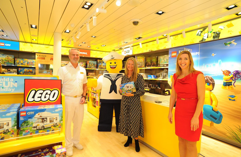LEGO bemutató és vásárló tér az AIDAPRIMA fedélzetén